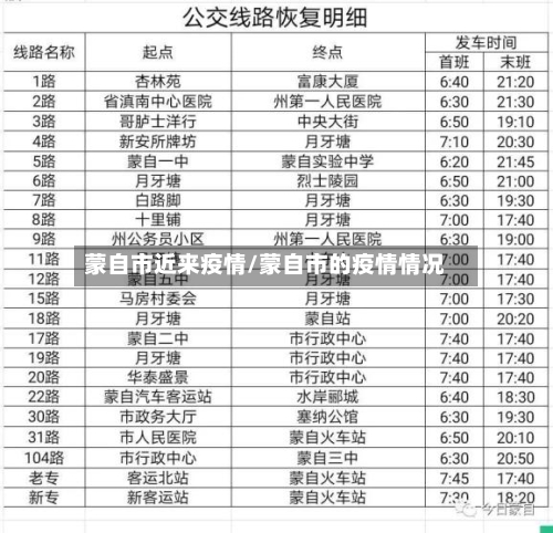 蒙自市近来疫情/蒙自市的疫情情况-第1张图片