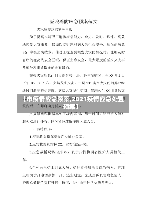 【市疫情应急预案,2021疫情应急处置预案】-第3张图片