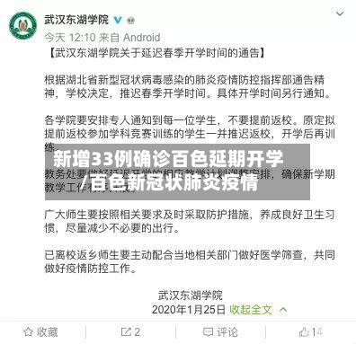 新增33例确诊百色延期开学/百色新冠状肺炎疫情-第2张图片