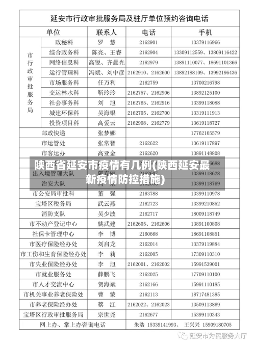 陕西省延安市疫情有几例(陕西延安最新疫情防控措施)-第1张图片
