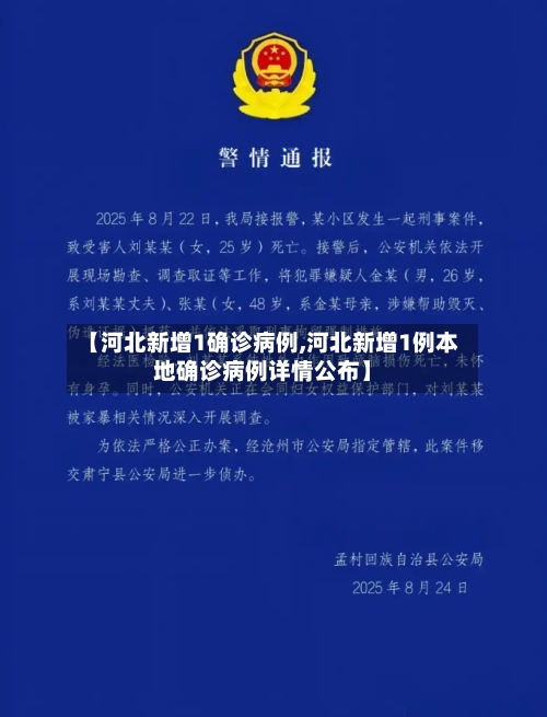 【河北新增1确诊病例,河北新增1例本地确诊病例详情公布】-第1张图片