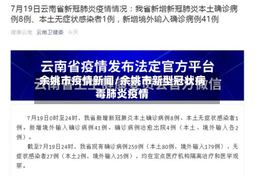 余姚市疫情新闻/余姚市新型冠状病毒肺炎疫情-第1张图片