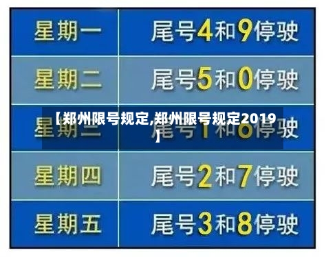 【郑州限号规定,郑州限号规定2019】-第2张图片