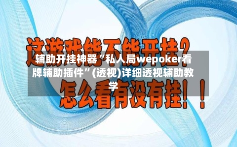 辅助开挂神器“私人局wepoker看牌辅助插件”(透视)详细透视辅助教学-第1张图片