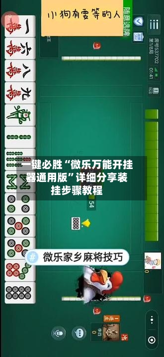 一键必胜“微乐万能开挂器通用版”详细分享装挂步骤教程-第1张图片