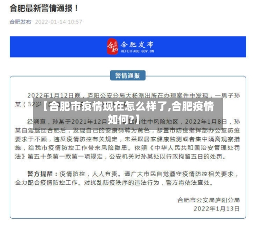 【合肥市疫情现在怎么样了,合肥疫情如何?】-第1张图片