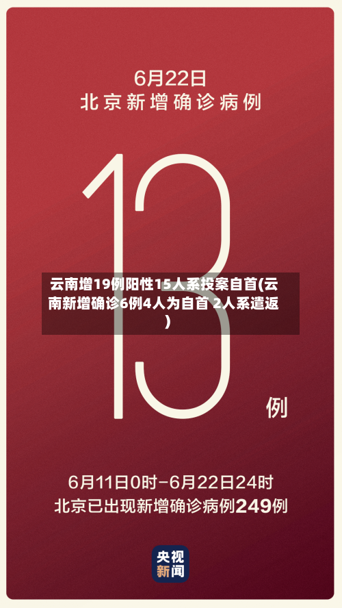 云南增19例阳性15人系投案自首(云南新增确诊6例4人为自首 2人系遣返)-第1张图片