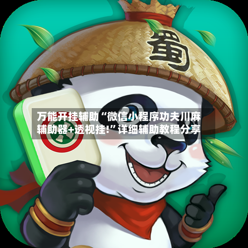 万能开挂辅助“微信小程序功夫川麻辅助器+透视挂!”详细辅助教程分享-第3张图片