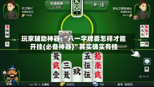 玩家辅助神器:“八一字牌要怎样才能开挂(必备神器)”其实确实有挂-第1张图片