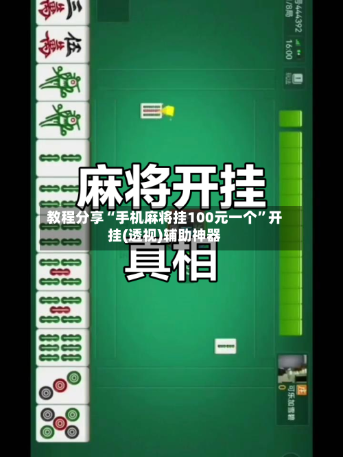 教程分享“手机麻将挂100元一个”开挂(透视)辅助神器-第2张图片