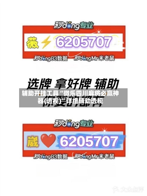 辅助开挂工具“微乐四川麻将必赢神器(透视)”详细辅助透视-第1张图片