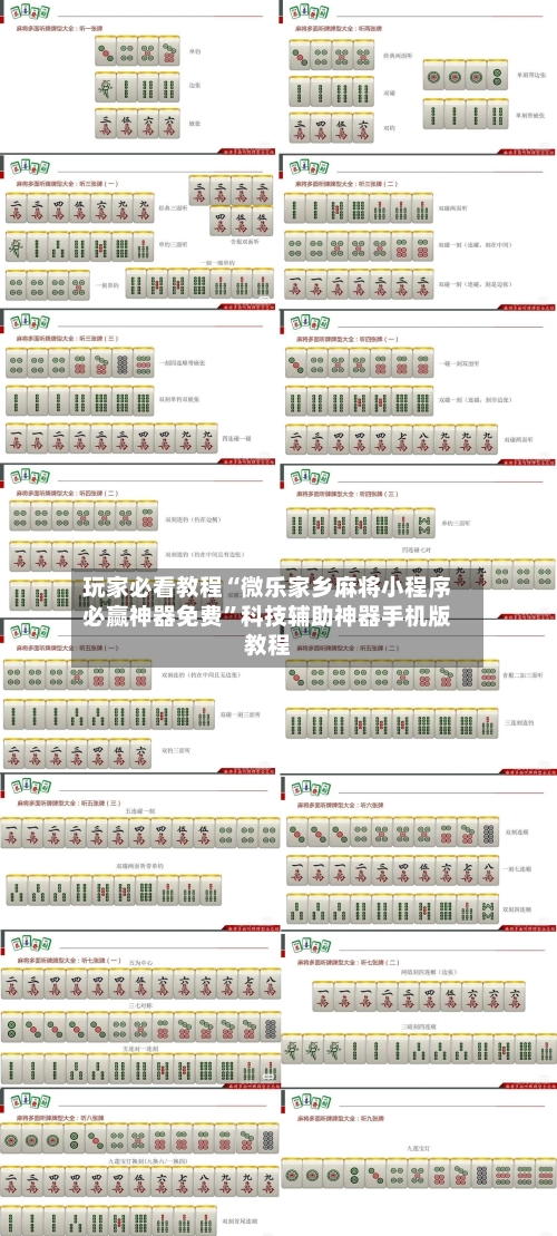 玩家必看教程“微乐家乡麻将小程序必赢神器免费”科技辅助神器手机版教程-第1张图片
