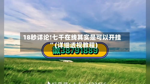 18秒详论!七千在线其实是可以开挂”(详细透视教程)-第1张图片
