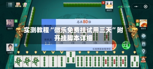 实测教程“微乐免费挂试用三天”附开挂脚本详细-第1张图片