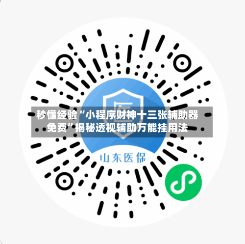 秒懂经验“小程序财神十三张辅助器免费”揭秘透视辅助万能挂用法-第2张图片