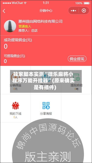 独家脚本实测“微乐麻将小程序万能开挂器	”(原来确实是有插件)-第2张图片