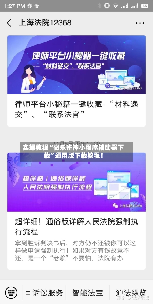 实操教程“微乐雀神小程序辅助器下载	”通用版下载教程！-第1张图片