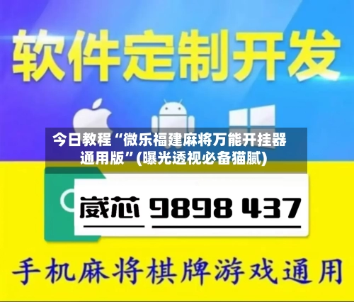 今日教程“微乐福建麻将万能开挂器通用版”(曝光透视必备猫腻)-第1张图片