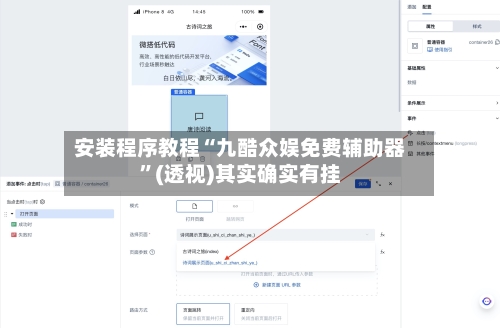 安装程序教程“九酷众娱免费辅助器”(透视)其实确实有挂-第1张图片