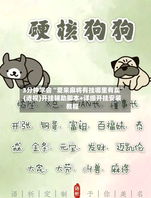 3分钟学会“爱来麻将有挂哪里有卖”(透视)开挂辅助脚本+详细开挂安装教程-第1张图片