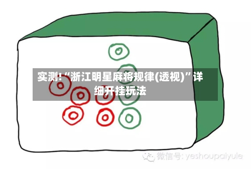 实测!“浙江明星麻将规律(透视)”详细开挂玩法-第1张图片