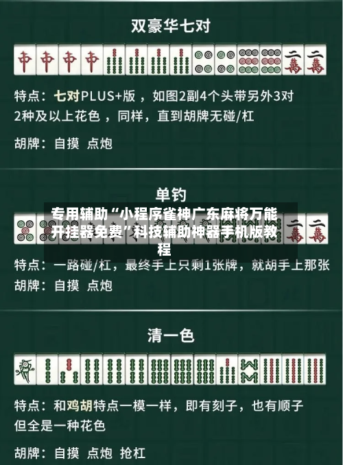 专用辅助“小程序雀神广东麻将万能开挂器免费”科技辅助神器手机版教程-第2张图片