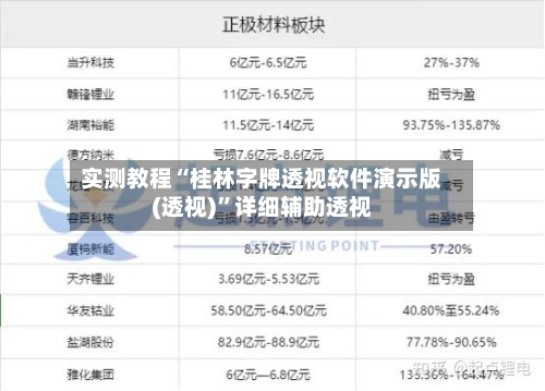 实测教程“桂林字牌透视软件演示版(透视)	”详细辅助透视-第1张图片