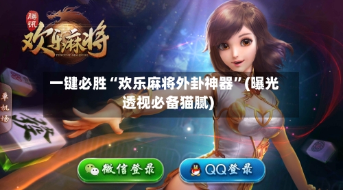 一键必胜“欢乐麻将外卦神器”(曝光透视必备猫腻)-第3张图片