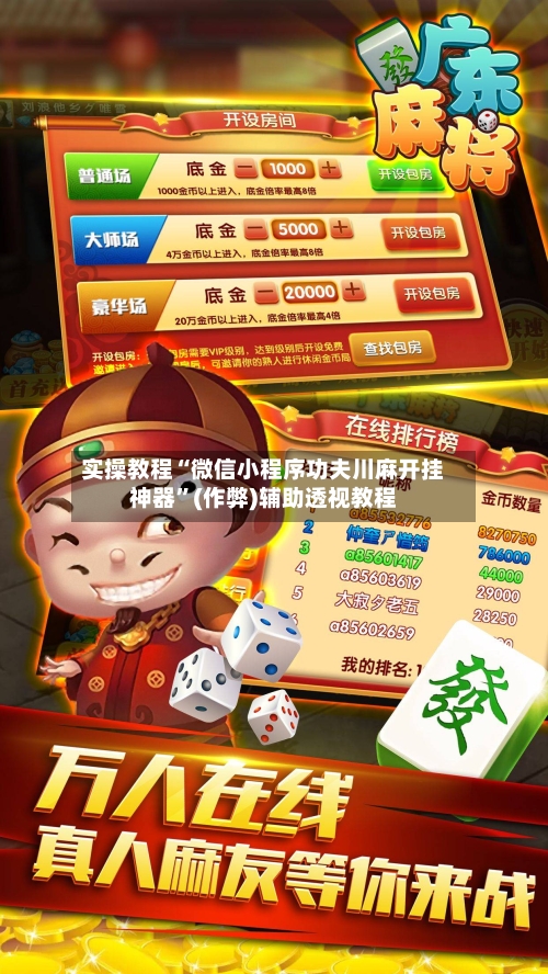 实操教程“微信小程序功夫川麻开挂神器”(作弊)辅助透视教程-第1张图片