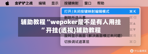 辅助教程“wepoker是不是有人用挂”开挂(透视)辅助教程-第1张图片