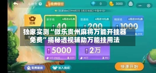 独家实测“微乐贵州麻将万能开挂器免费	”揭秘透视辅助万能挂用法-第1张图片