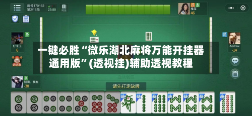 一键必胜“微乐湖北麻将万能开挂器通用版”(透视挂)辅助透视教程-第2张图片