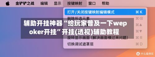 辅助开挂神器“给玩家普及一下wepoker开挂”开挂(透视)辅助教程-第2张图片