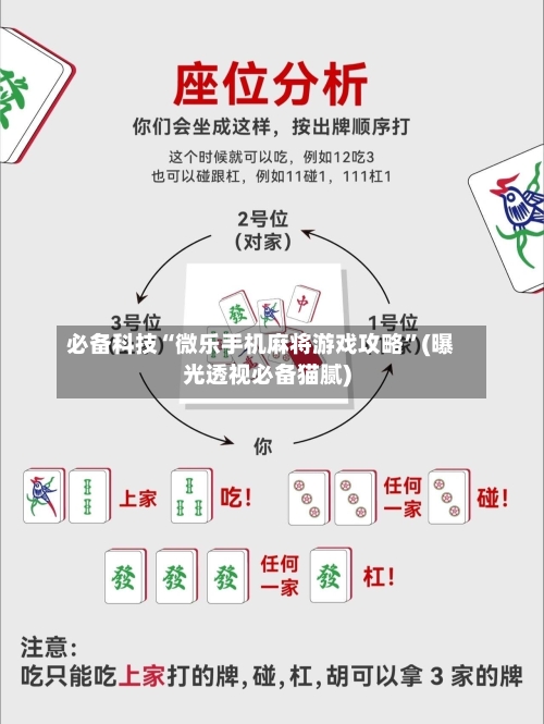 必备科技“微乐手机麻将游戏攻略”(曝光透视必备猫腻)-第2张图片