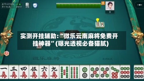实测开挂辅助:“微乐云南麻将免费开挂神器”(曝光透视必备猫腻)-第2张图片