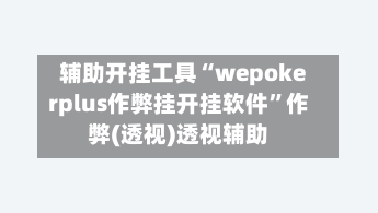 辅助开挂工具“wepokerplus作弊挂开挂软件	”作弊(透视)透视辅助-第2张图片