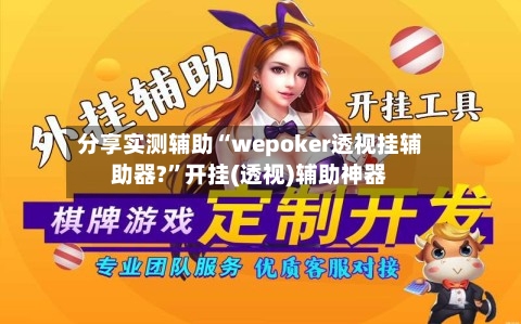 分享实测辅助“wepoker透视挂辅助器?	”开挂(透视)辅助神器-第1张图片