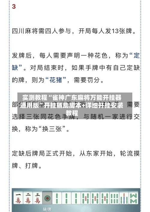 实测教程“雀神广东麻将万能开挂器通用版”开挂辅助脚本+详细开挂安装教程-第1张图片