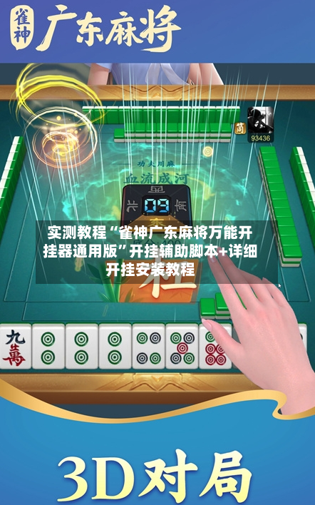 实测教程“雀神广东麻将万能开挂器通用版”开挂辅助脚本+详细开挂安装教程-第3张图片