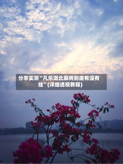 分享实测“凡乐湖北麻将到底有没有挂	”(详细透视教程)-第1张图片