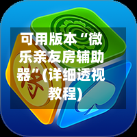 可用版本“微乐亲友房辅助器	”(详细透视教程)-第2张图片