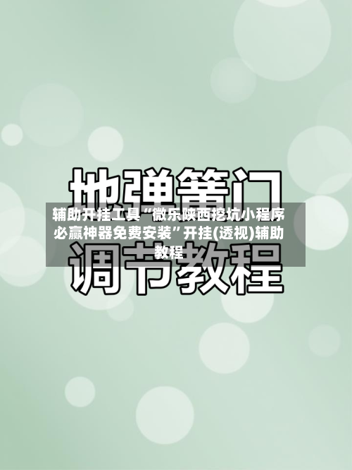 辅助开挂工具“微乐陕西挖坑小程序必赢神器免费安装”开挂(透视)辅助教程-第1张图片