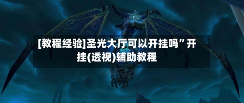 [教程经验]圣光大厅可以开挂吗”开挂(透视)辅助教程-第1张图片