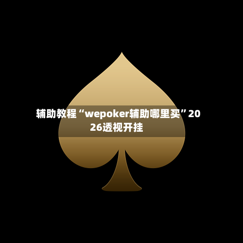 辅助教程“wepoker辅助哪里买”2026透视开挂-第1张图片