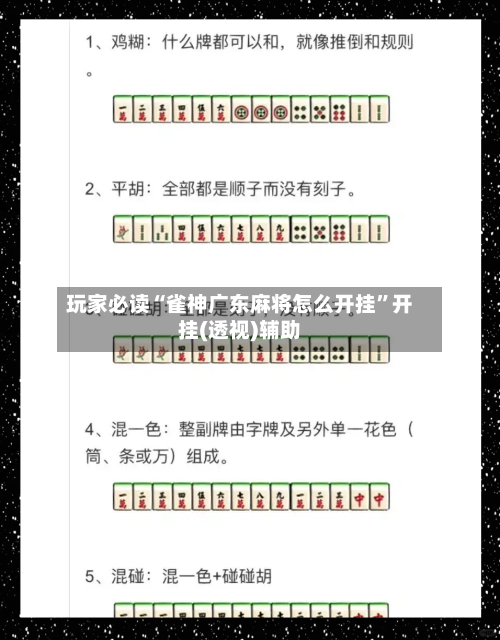 玩家必读“雀神广东麻将怎么开挂”开挂(透视)辅助-第2张图片