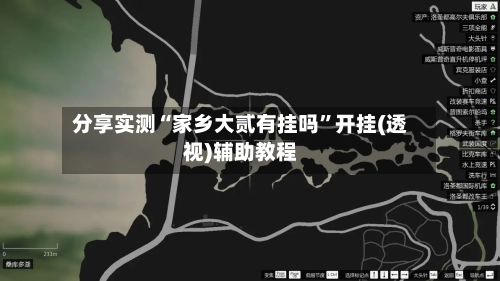 分享实测“家乡大贰有挂吗	”开挂(透视)辅助教程-第1张图片