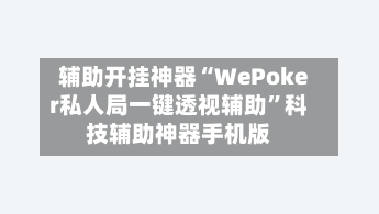 辅助开挂神器“WePoker私人局一键透视辅助”科技辅助神器手机版-第1张图片