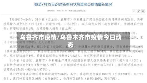 乌鲁齐市疫情/乌鲁木齐市疫情今日动态-第2张图片