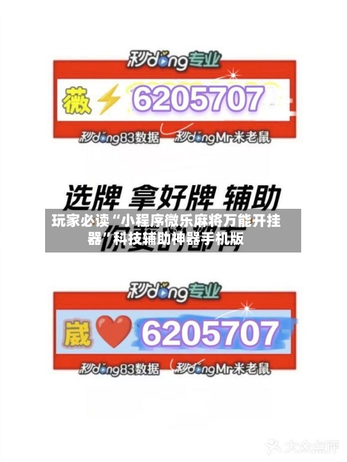 玩家必读“小程序微乐麻将万能开挂器	”科技辅助神器手机版-第2张图片