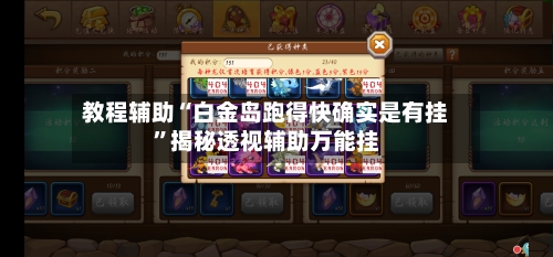 教程辅助“白金岛跑得快确实是有挂”揭秘透视辅助万能挂-第2张图片